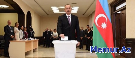Prezident İlham Əliyev səs verib