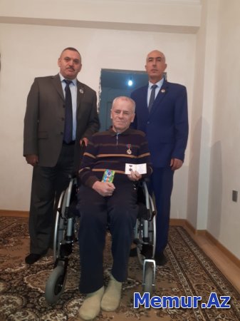 Birinci qrup əlil "Müharibə veteranı" medalı ilə təltif olundu