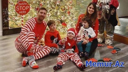 Messi və ailəsinin Milad pijamaları maraqla qarşılandı