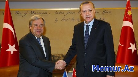 BMT baş katibi İstanbulda Türkiyə prezidenti ilə görüşüb  Böyüt