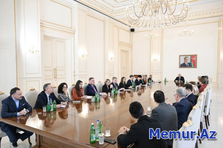 İlham Əliyev ABŞ Ticarət Palatasının nümayəndə heyətini qəbul edib