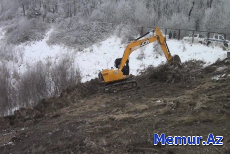 Qusarda "Bənövşə gölü" su anbarında yenidənqurma işlərinə başlanılıb
