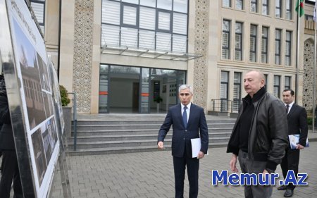 Prezident Şamaxı Avropa liseyinin yeni binasının açılışında iştirak etdi