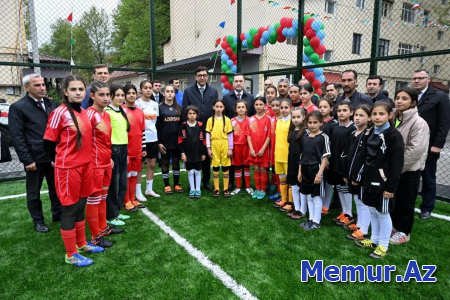 İsmayıllı şəhərində "Sağlam məhəllə" layihəsi çərçivəsində yeni idman zonası açılıb