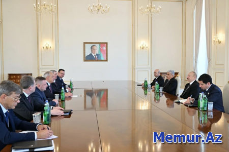 İlham Əliyev Belarus Milli Assambleyası Nümayəndələr Palatasının sədrini qəbul edib