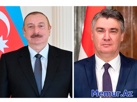 İlham Əliyev Xorvatiyanın milli bayramı münasibətilə Zoran Milanoviçi təbrik edib